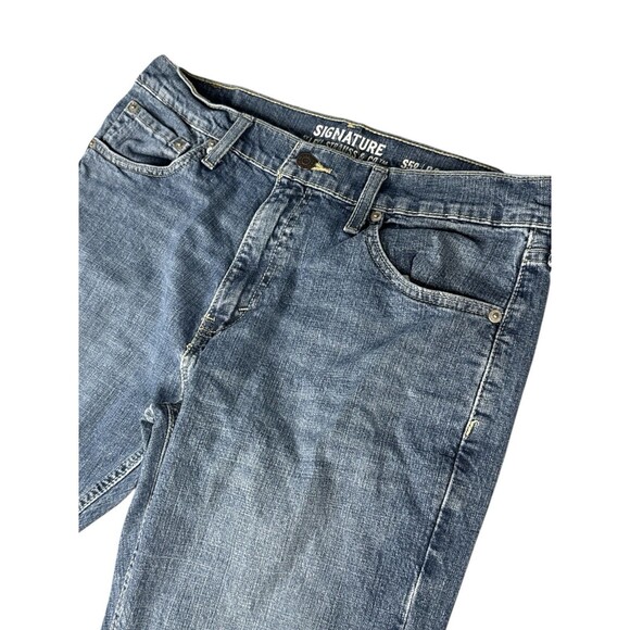 Levis Signature 34x32 Denim Blue Jeans Men's Zip Fly S59 Bootcut Straight - Picture 2 of 10